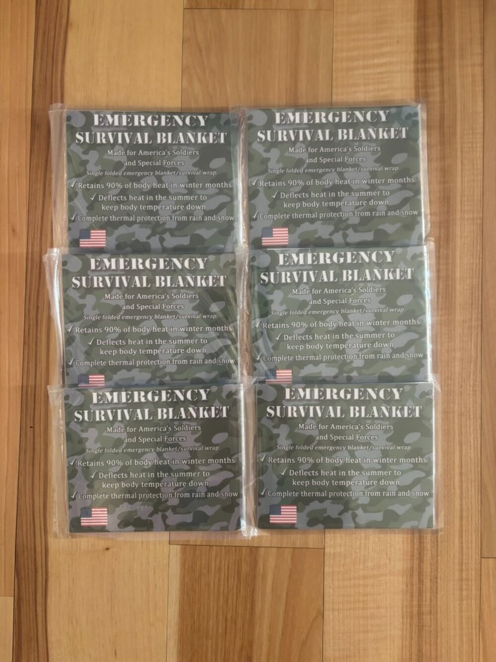 Emergency Survival Blanket - 6 pack